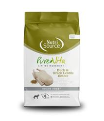 Pure Vita Grain Free Duck & Green Lentils Dry Dog Food, 4 Pounds