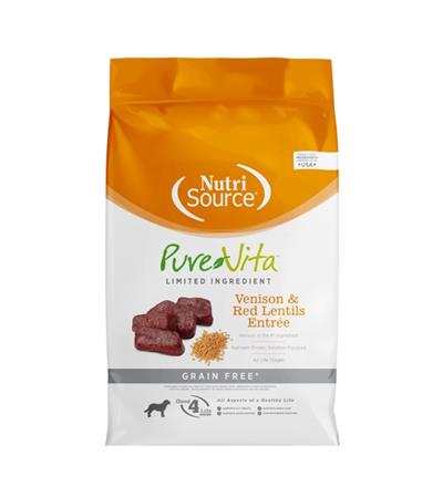 PureVita Grain Free Venison & Red Lentils Dog Food 4LBS