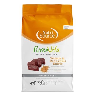 PureVita Venison & Lentils Grain Free Entree Dry Dog Food 12LBS