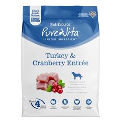 Nutrisource PureVita Turkey & Cranberry Grain Free Dry Dog Food 25lb