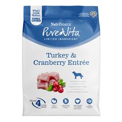 Nutrisource PureVita Turkey & Cranberry Grain Free Dry Dog Food 4lb