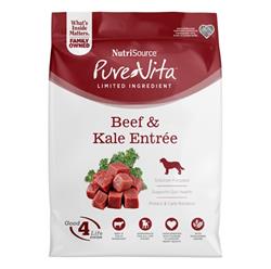 Nutrisource PureVita Beef & Kale Grain Free Dry Dog Food 4lb
