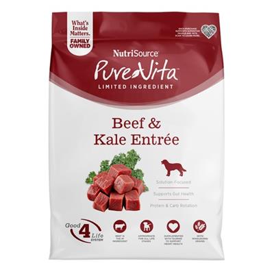 Nutrisource PureVita Beef & Kale Grain Free Dry Dog Food 4lb