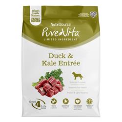 Pure Vita Grain-Free Duck & Kale Entree Dry Dog Food 25lb