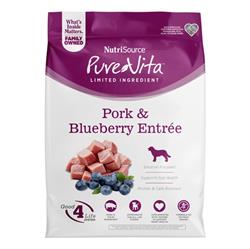 PureVita Limited Ingredient Pork & Blueberry Entree Grain-Free Dry Dog Food, 25lbs