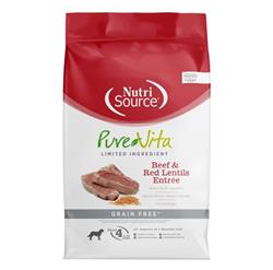 PureVita Limited Ingredient Beef & Red Lentils Entrée Grain Free Dry Dog Food 4LBS