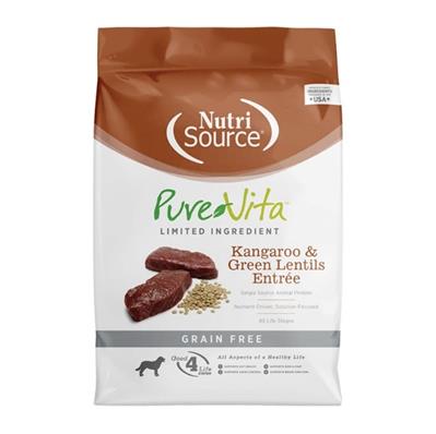 PureVita LID Grain Free Dry Dog Food Kangaroo & Green Lentils Entrée 12 lb