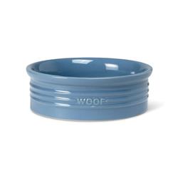 WOOF FRENCH BLUE SCULPTED PET BOWL