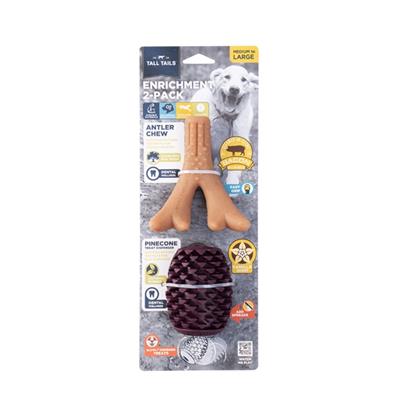 Tall Tails Dog Enrichment Andtler & Pinecone, 15"