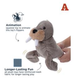 Tall Tails Animated Walrus Christmas Dog Toy 10in