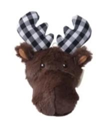 Tall Tails Moose Head Christmas Dog Toy 5in