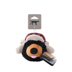Tall Tails Bear Head Christmas Dog Toy 5in
