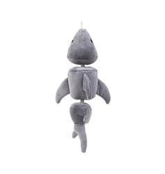 Tall Tails Jointed Shake Play Shark Plush Dog Toy, 14-in