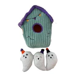 ZippyPaws Burrow Haunted House Party Plush Dog Toy