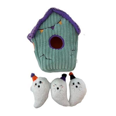 ZippyPaws Burrow Haunted House Party Plush Dog Toy