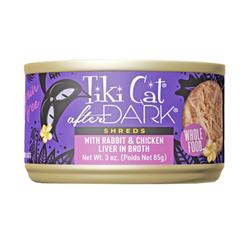 Tiki Cat After Dark Shreds Wet Cat Food, Rabbit & Chicken Liver, 3 oz. 12 Count
