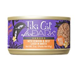 Tiki Pets Cat After Dark Shreds Venison & Beef Liver 3oz - 12 Pack