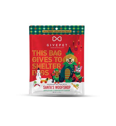 Santa"s Woofshop 6 Oz. Crunchy Holiday Dog Treat