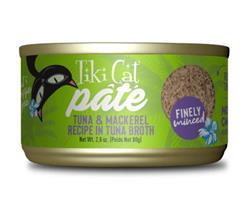Tiki Pet Cat Luau Pate Ahi Tuna and  Mackerel 2.8oz. (Case of 12)