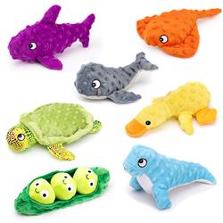 Pebbly Pal Plush Dog Toy with Squeaker