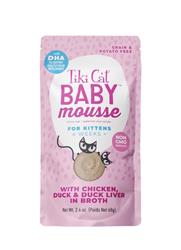 Tiki Cat Baby Mousse Chicken, Duck & Duck Liver Grain-Free Wet Kitten Food, 2.4-oz pouch, case of 12