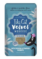 Tiki Pets Cat Senior Mousse with Chicken and Pumpkin in Broth 2.8oz. (Case of 12)