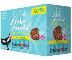 Tiki Pets Cat Aloha Friends 3oz. Pouch Variety Pack (Case of 12)