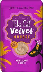 Tiki Pets Cat Velvet Mousse Salmon in Broth 2.8oz. (Case of 12)