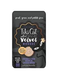 Tiki Pets Cat Aafter Dark Velvet Mousse Chicken & Duck 2.8oz pouch - 12 Pack
