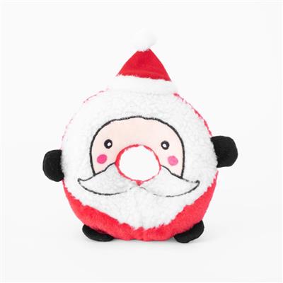 ZippyPaws Donutz Buddies Santa Plush Dog Toy