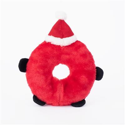ZippyPaws Donutz Buddies Santa Plush Dog Toy
