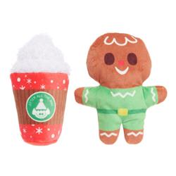 BARK Jolly Jitterbread Man Plush Dog 2pc