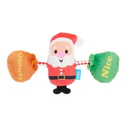 BARK Santa's Swag Bags Plush with Rope Dog Toy
