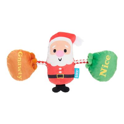 BARK Santa's Swag Bags Plush with Rope Dog Toy