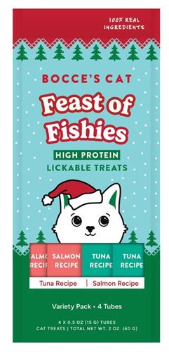 Bocce's Bakery Feast of Fishies Lickables Cat Treat 2 oz 4pc