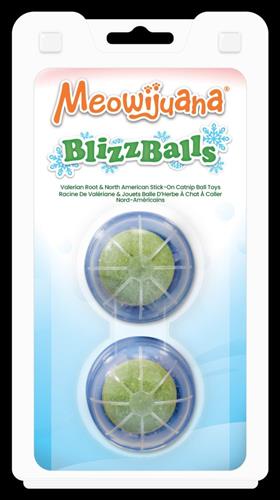 Meowijuana Seasonal Winter - Blizzballs - Valerian Root Stick And Lick Catnip Toy