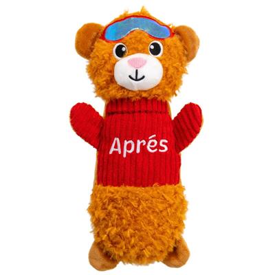 Outward Hound Scruffles Apres Bear Dog Toy Brown Small