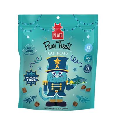 Plato Paws & Claws Holiday Two Pack Air-Dried Cat Treats, 2-pk