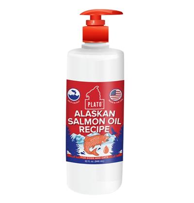 Plato Dog Treats Plato Wild Alaskan Salmon Oil 32oz.