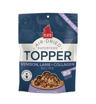 Plato Air-Dried Superfood Topper Venison, Lamb + Collagen 5.5 oz