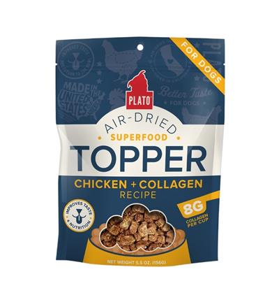 Plato Chicken + Collagen Recipe Air-Dried Dog Food Topper 5.5 oz