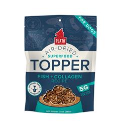 Plato Pet Treats Fish & Collagen Pet Food Topper, 12-oz
