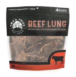 Omas  Pride Dog Cat Dehydrated Beef Lung 8oz.