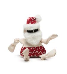 HuggleHounds Beach Bum Santa Small Knottie Plush Dog Toy