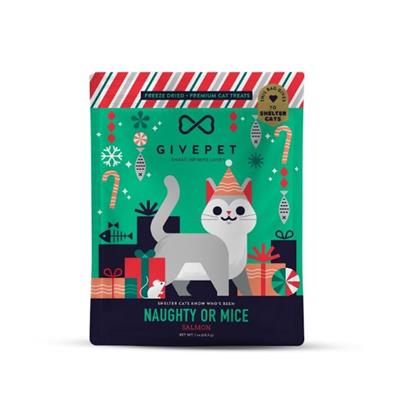Givepet Cat Holiday Freeze-Dried Grain Free Naughty Or Mice 1Oz