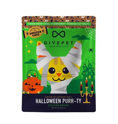 Givepet Cat Holiday Freeze-Dried Grain Free Halloween Purr - Ty 1.25Oz