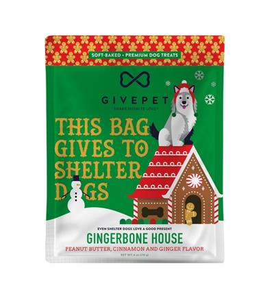 Givepet Dog Holiday Soft Baked Grain Free Gingerbone 6Oz