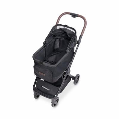 Bella Pet Stroller with AutoFold Technology - Graphite Black