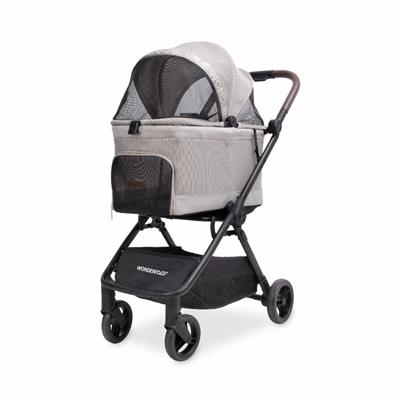 Bella Pet Stroller with AutoFold Technology - Light Gray