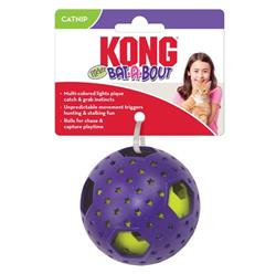 KONG Bat-A-Bout Flicker Disco Ball Catnip Toy Purple 1ea/One Size